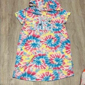 Tie-Dye Hooded Dress